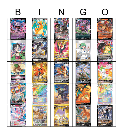 Brilliant Stars Blackout Bingo 1st Edition Moltres Bingo Card
