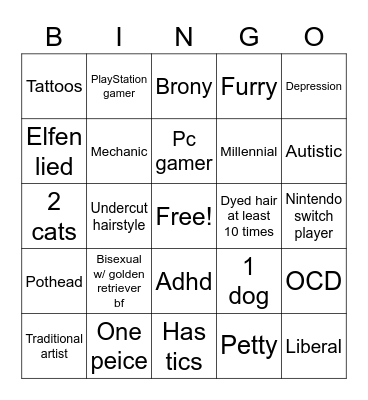 Missy Lovenutt Bingo Card