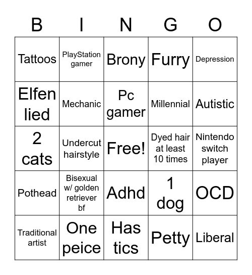 Missy Lovenutt Bingo Card