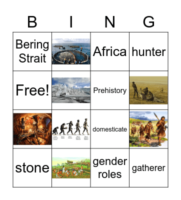 The Earliest Humans Bingo Card