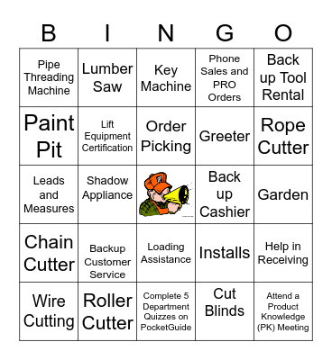 X-Training BINGO Card