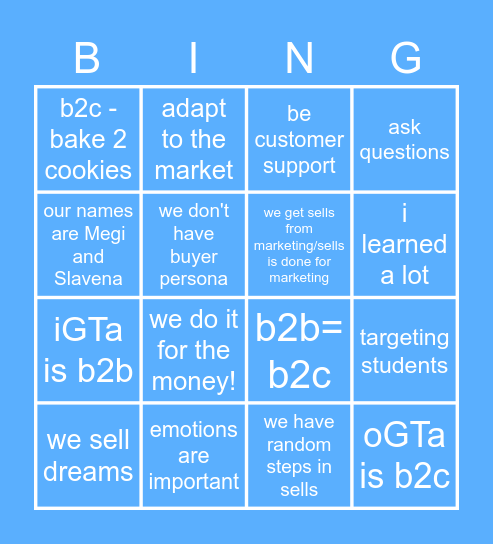 AIESEC Bingo Card