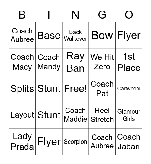 HW Bingo Card