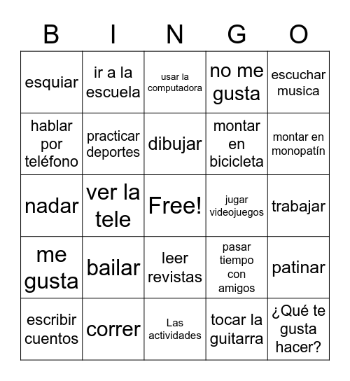 Auténtico 1A - Part 1 Bingo Card