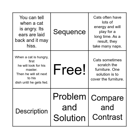 Organizational Bingo Card
