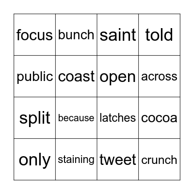 Bingo Card