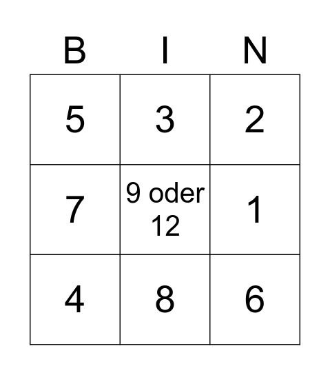 Kegelbingo! Bingo Card