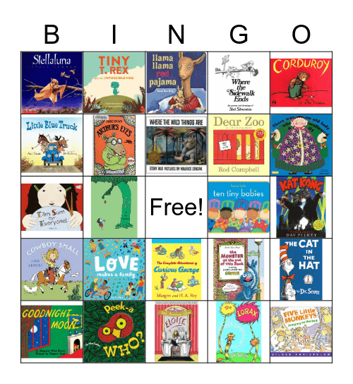 Children's Book Bingo Card