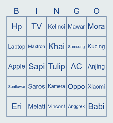 Mariella Zeline Bingo Card