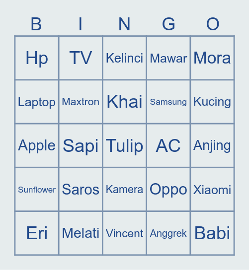 Mariella Zeline Bingo Card