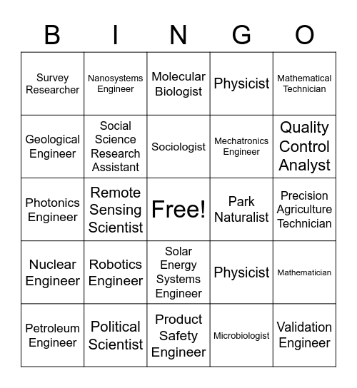 STEM part 2 Bingo Card