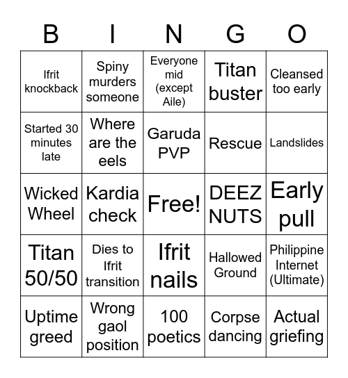 UwU Nights v3 Bingo Card