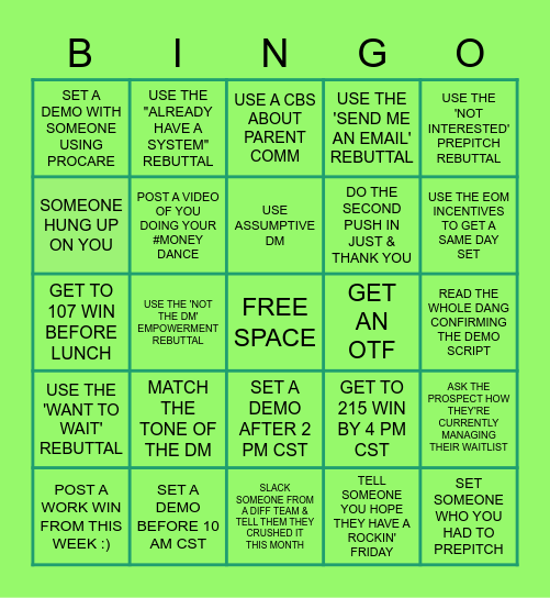 LDOM SYDICATE BINGO Card