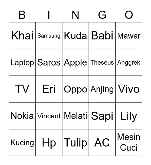 Bingohae Ncen🫶🏼 Bingo Card