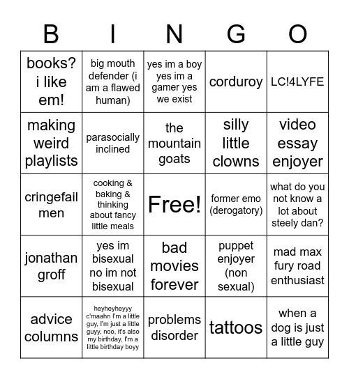 ash bingo Card