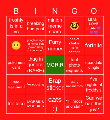 MemeAsylum general Bingo Card