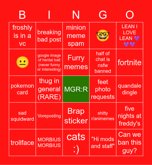 MemeAsylum general Bingo Card