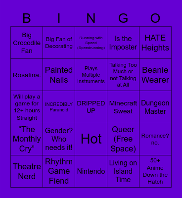 AAAAAAAAAAAAAAAAAAAAAAAA Bingo Card