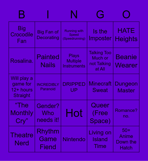 AAAAAAAAAAAAAAAAAAAAAAAA Bingo Card