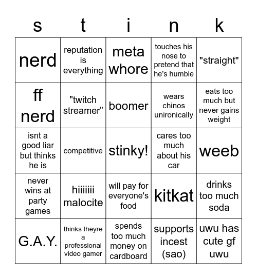 Jon Bingo Card