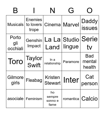 Rob Bingo Card
