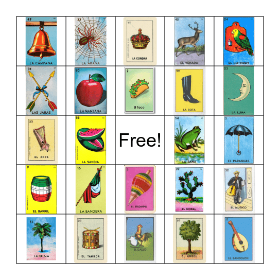LOTERIA Bingo Card