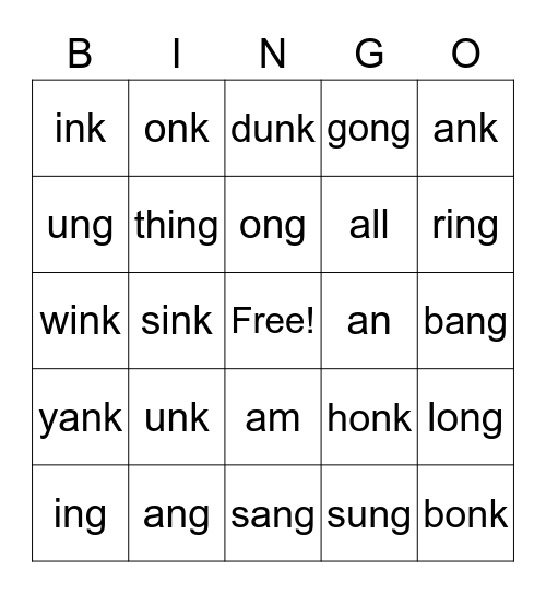 Gluded Sounds Bingo Card
