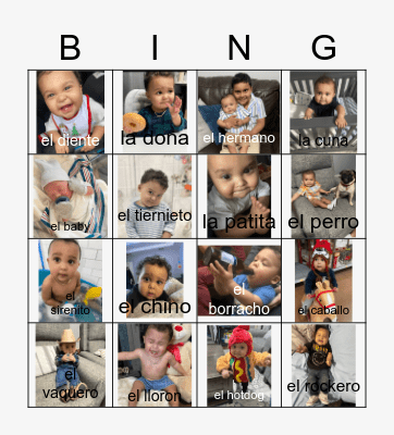 Caiden Lorenzo Bingo Card