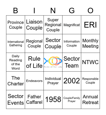 TEAMS OF OUR LADY Bingo Card