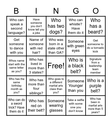PMA Spring picnic bingo Card