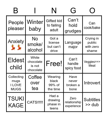 ZEI BINGO Card