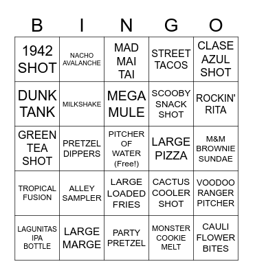 SERVER BINGO Card