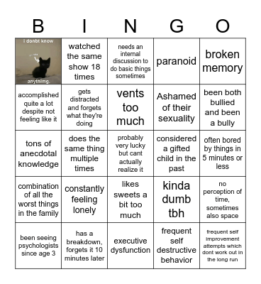 Bingus Bingo v2 Bingo Card