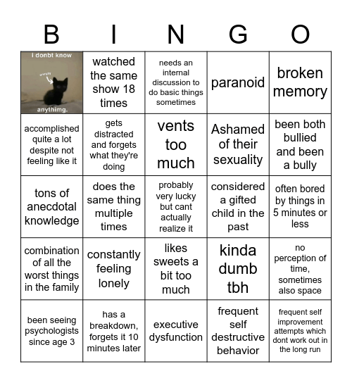 Bingus Bingo v2 Bingo Card