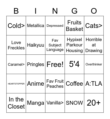 elliotdaiki Bingo Card