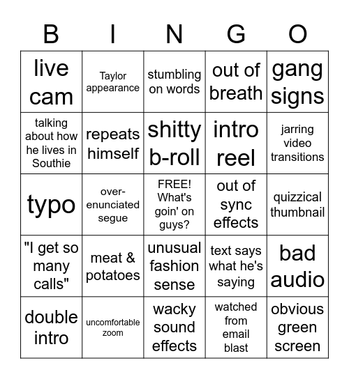 Boston Ma Bingo Card