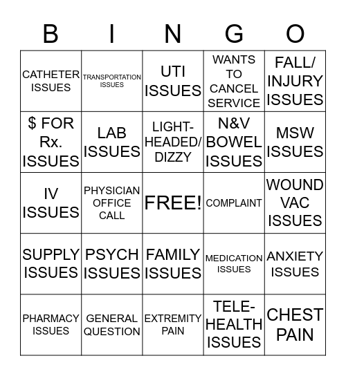 BAT PHONE Bingo Card