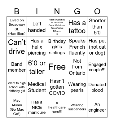 Fun with Friends!!! Bingo Card