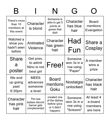 BACCON 2022 Bingo Card