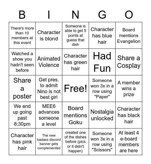 BACCON 2022 Bingo Card