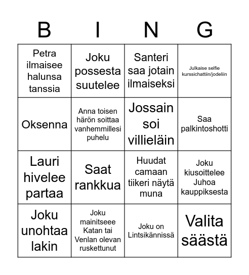Härö Wabu Bingo Card