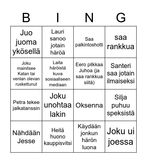 Härö Wabu Bingo Card