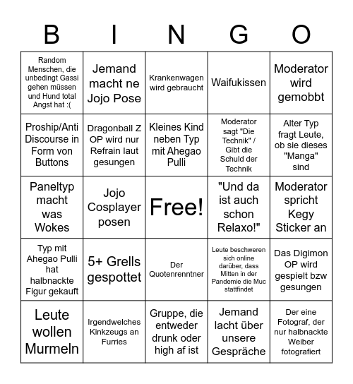 AniMuc Bingo Random Bingo Card