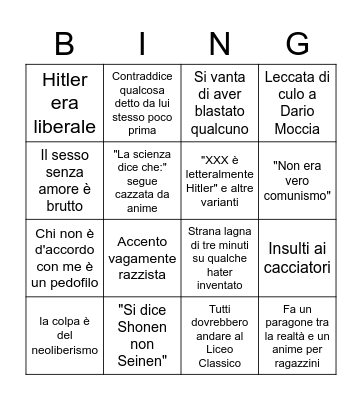 Mortebianca Bingo Card