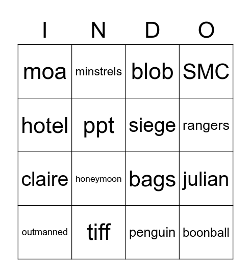 Maguuma Bingo Card
