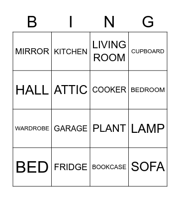 THE HOUSE Bingo Card