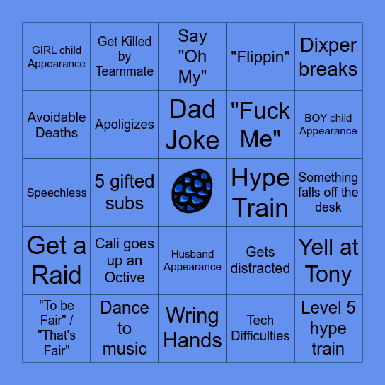 STREAMER BINGO Card