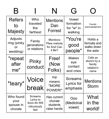 Dr. Plew Bingo Card