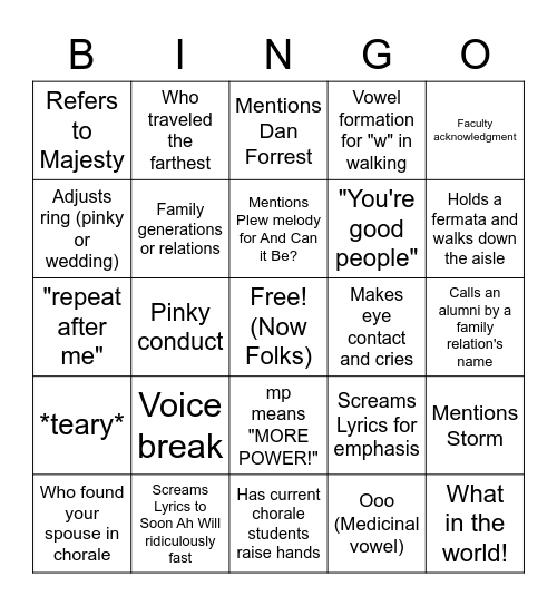 Dr. Plew Bingo Card