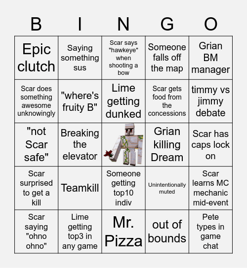 mcc21 lime Bingo Card